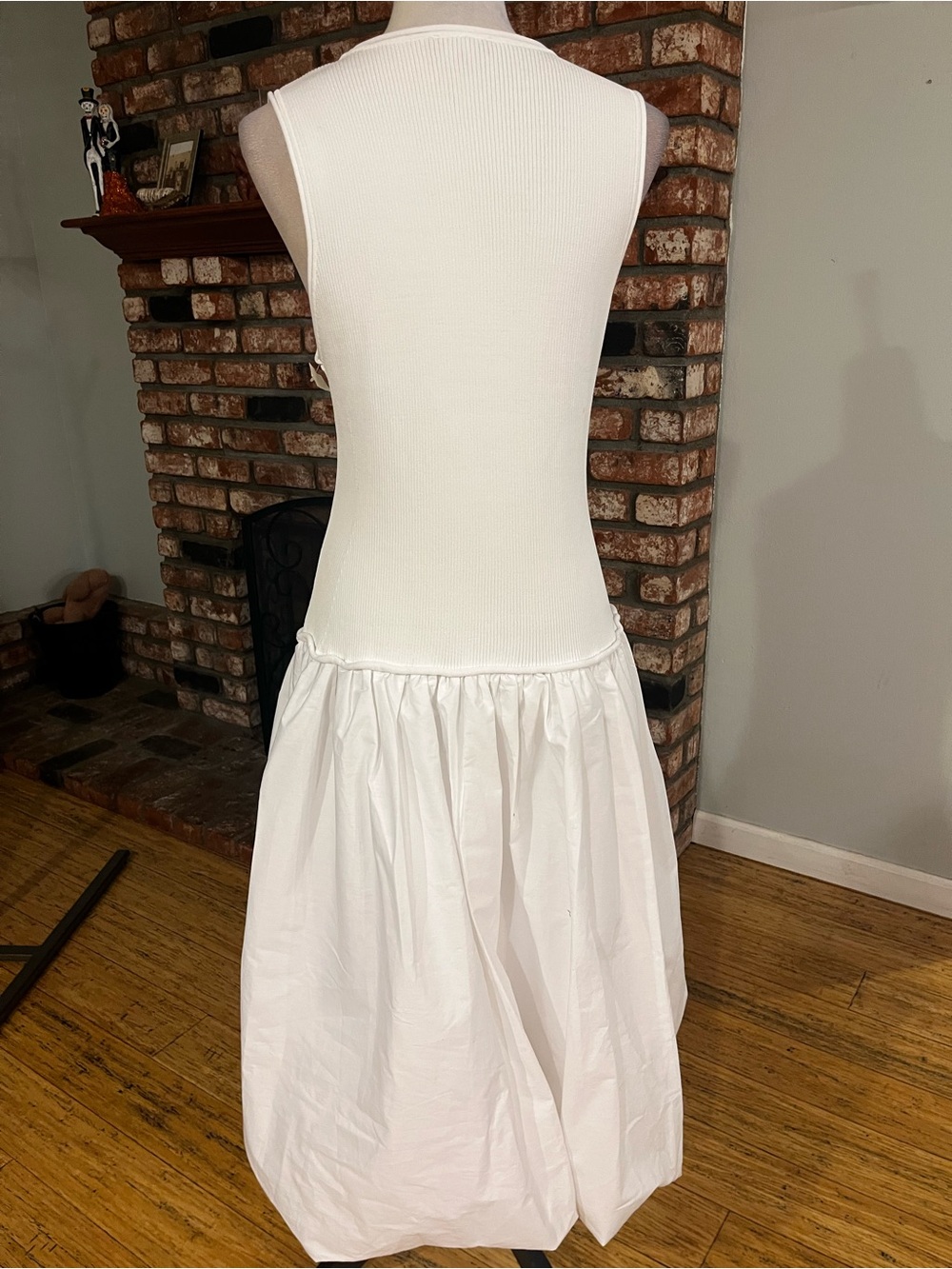 1.STATE Mixed Media Tank Midi Bubble skirt Dress - Picture 6 of 8